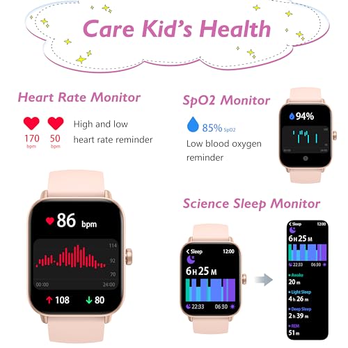 KALINCO Kids Smartwatch: 1.8" Waterproof Sports Tracker