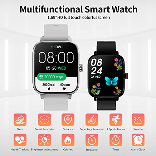 Luoba 1.69'' Touch Smartwatch - Silver