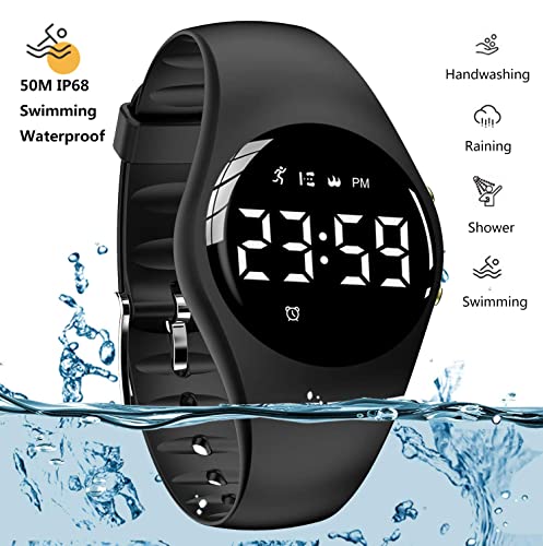 Water Resistant LED Fitness Tracker Watch for Kids & Adults