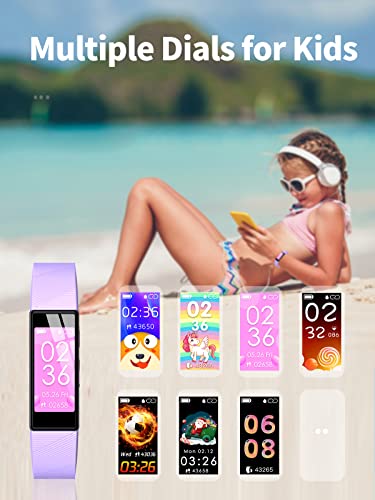 Kids Fitness Tracker Watch for Boys Girls 5-16: Waterproof, Heart Rate, Sleep, Calorie Counter