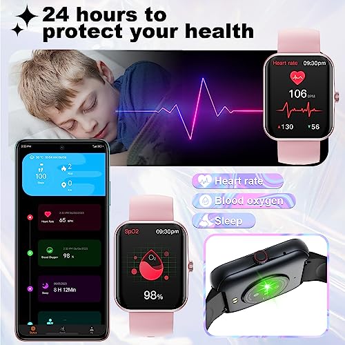 Kids' Smart Watch: Bluetooth Fitness Tracker, 100 Sports Modes