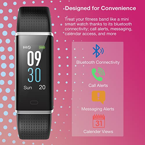 Waterproof Bluetooth Fitness Tracker - Black