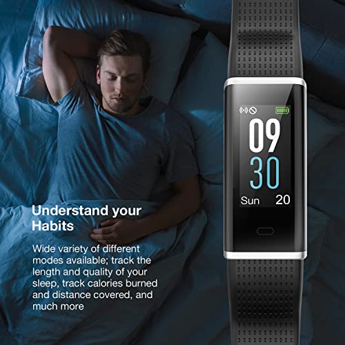 Waterproof Bluetooth Fitness Tracker - Black