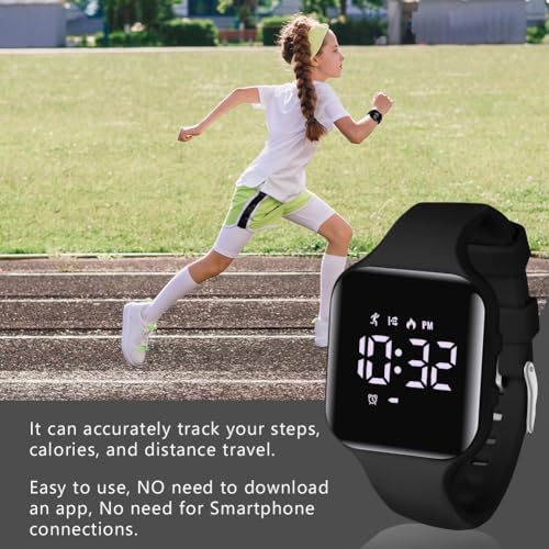 Flintronic Waterproof LCD Pedometer Watch - Teens' Gift