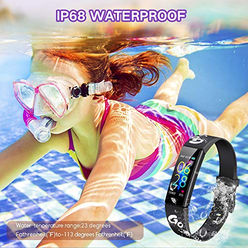 Kids Fitness Tracker: Waterproof, Pedometer, Heart Rate