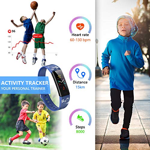 Kids Fitness Tracker: Waterproof, Pedometer, Heart Rate