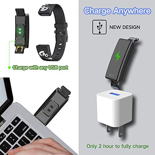 Kids Fitness Tracker: Waterproof, Pedometer, Heart Rate