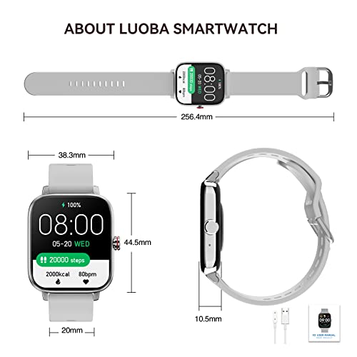 Luoba 1.69'' Touch Smartwatch - Silver