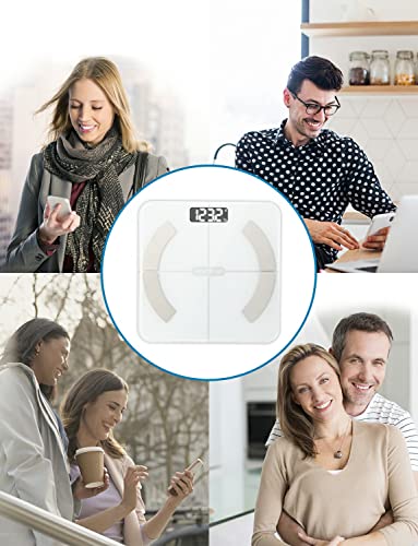 Smart Body Fat Scale: 13 Metrics, iOS/Android Compatible