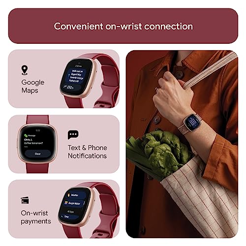 Fitbit Versa 4 Smartwatch - Beet Juice / Copper Rose