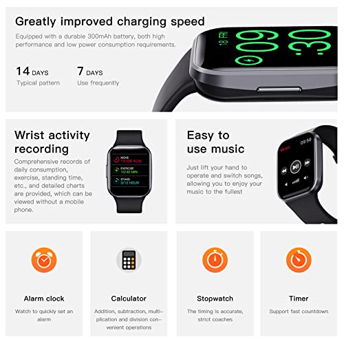 Waterproof Fitness Tracker with Heart Rate Monitor for Android/iPhone