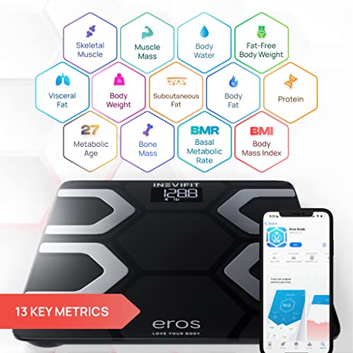 Bluetooth Body Fat Scale with Smartphone App - Black