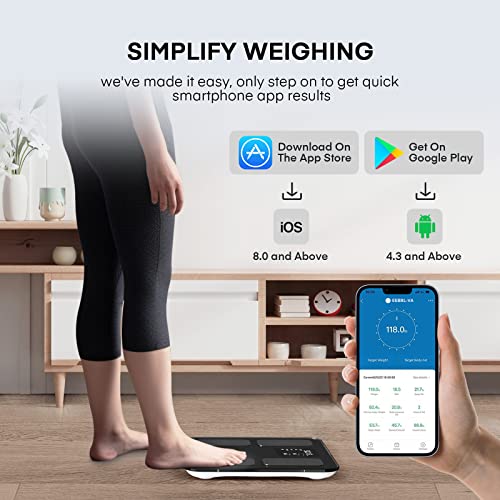 Smart Bluetooth Body Weight Scale - 400 lbs