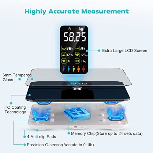 Smart Body Weight Scale with Large VA Screen