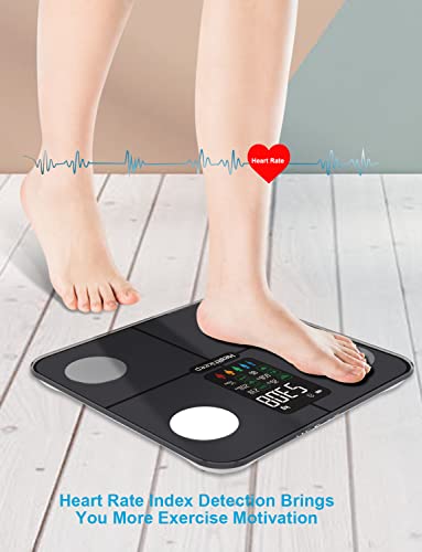 Smart Body Fat Scale: 15 Metrics, Heart Rate, iOS/Android