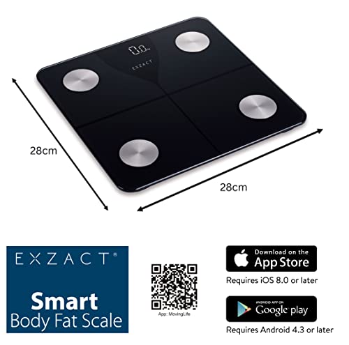 Exzact Smart Body Scale - Bluetooth - 180kg Capacity