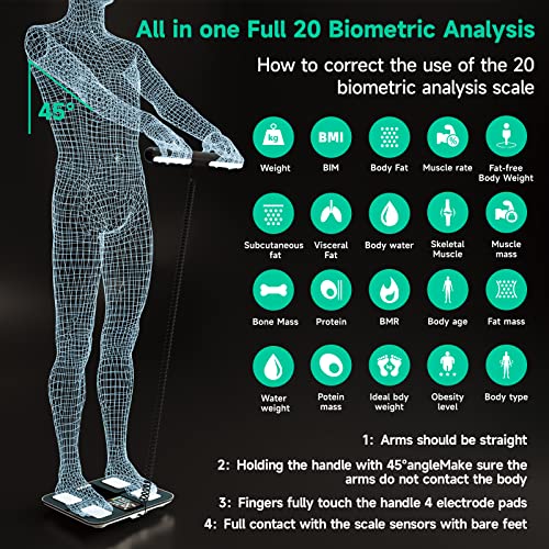 Body Fat Analyzer with Smartphone App, 400 lb