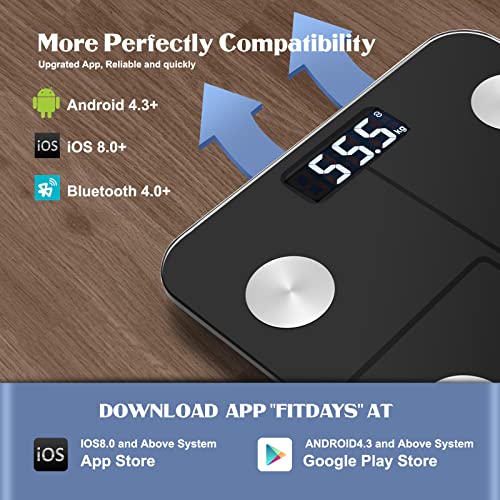 Bluetooth Body Fat Scale with BMI Tracking
