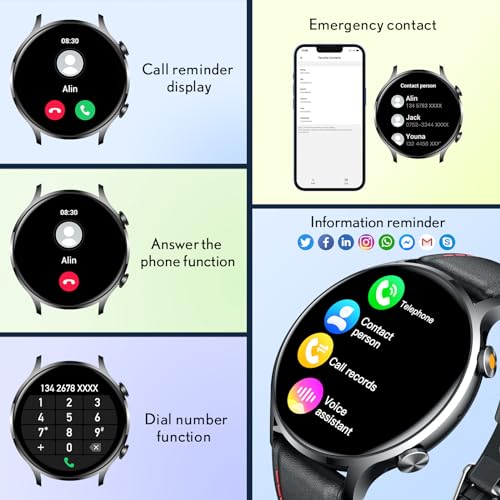 Men's Bluetooth Smartwatch with Heart Rate Monitor and Sleep Tracker