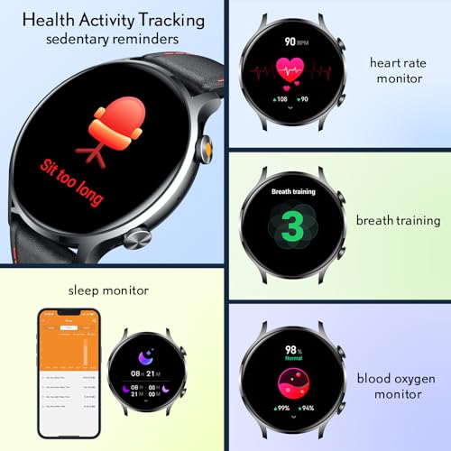 Men's Bluetooth Smartwatch with Heart Rate Monitor and Sleep Tracker