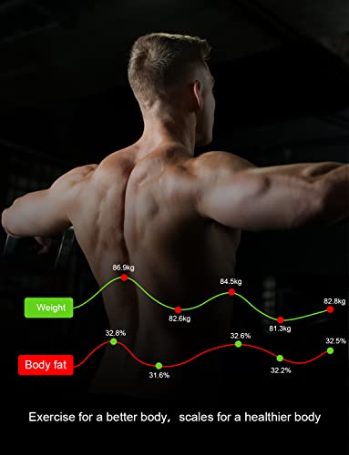 Smart Body Fat Scale: 15 Metrics, Heart Rate, iOS/Android