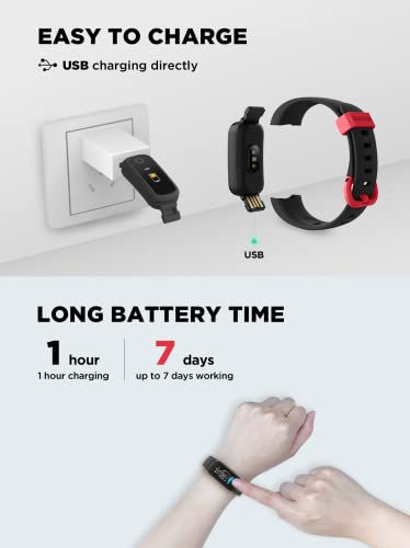 Vigor Kids Fitness Tracker: Activity Pedometer, Heart Rate Watch