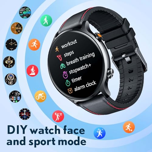 Men's Bluetooth Smartwatch with Heart Rate Monitor and Sleep Tracker