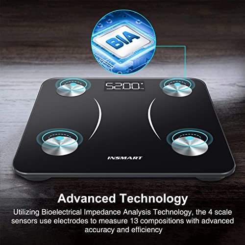 INSMART Bluetooth Body Fat Scales for Body Composition