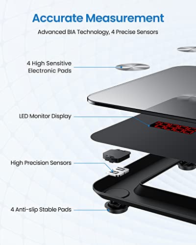 RENPHO Bluetooth Body Weight Scale with Composition Analyzer