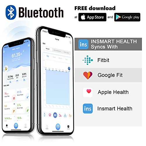 INSMART Bluetooth Body Fat Scales for Body Composition