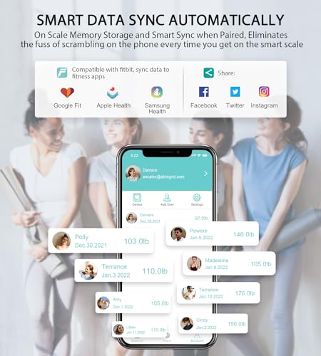 ABLEGRID Body Fat Scale - Digital Smart Bathroom