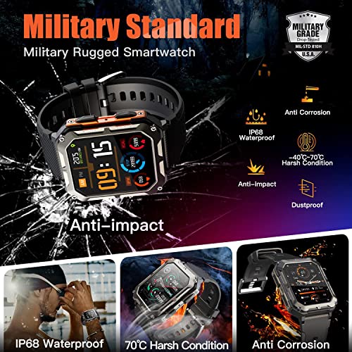 WAHK RAHK Men's Indestructible Smart Watch - Black
