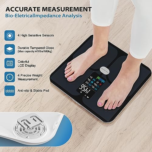 ABLEGRID Body Fat Scale - Digital Smart Bathroom