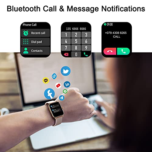 Bluetooth Smartwatch with Call Function, Fitness Tracker