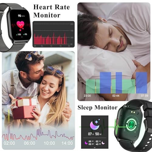 ZOSKVEE Smart Watch: Answer Calls, Fitness Tracker, Waterproof