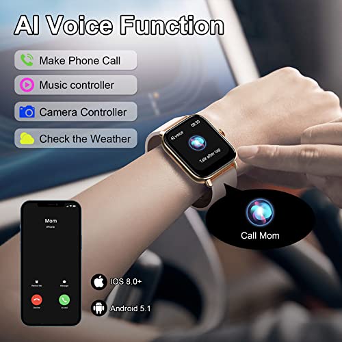 Bluetooth Smartwatch with Call Function, Fitness Tracker