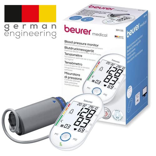 Beurer BM55 Arm Blood Pressure Monitor | XL Cuff | HealthManager USB