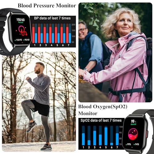 ZOSKVEE Smart Watch: Answer Calls, Fitness Tracker, Waterproof