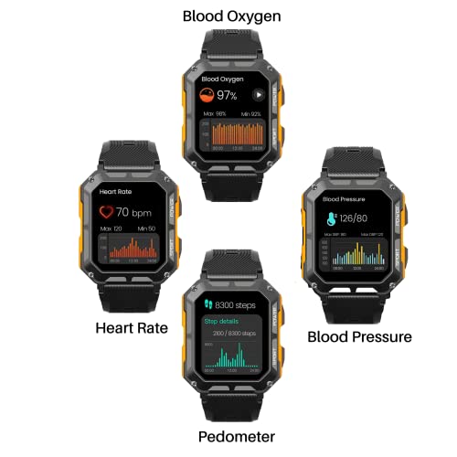 WAHK RAHK Men's Indestructible Smart Watch - Black
