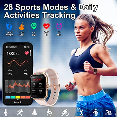 Bluetooth Smartwatch with Call Function, Fitness Tracker