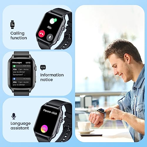 2.0" Touch Screen Smartwatch: Fitness Tracker for Men