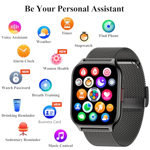 ZOSKVEE Smart Watch: Answer Calls, Fitness Tracker, Waterproof