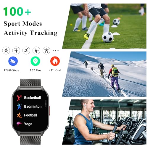 ZOSKVEE Smart Watch: Answer Calls, Fitness Tracker, Waterproof