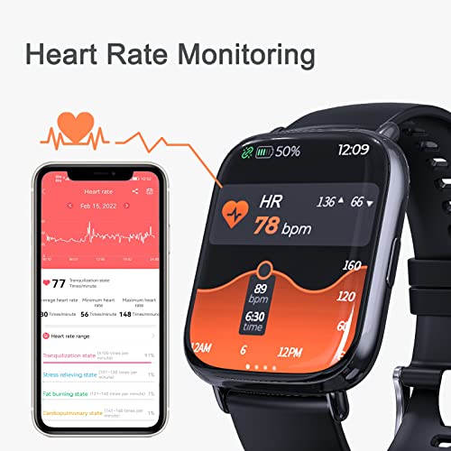 Smartwatch with Body Thermometer and Heart Rate Monitor