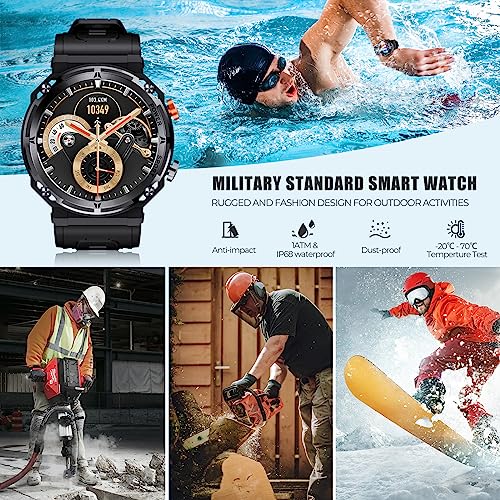 VIRAN Men's Smartwatch: Make Calls, 5ATM Waterproof