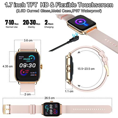 Bluetooth Smartwatch with Call Function, Fitness Tracker