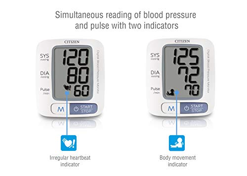 Citizen Digital Wristwatch: Large Display Blood Pressure Monitor