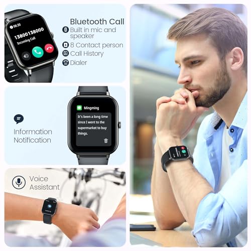 Wireless 1.83" Smartwatch with Heart Rate Monitoring