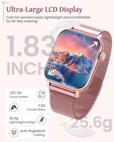AKUMAKA Smart Watch: Women's Answer/Make Calls, 1.83