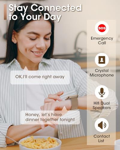 AKUMAKA Women's Smartwatch: Answer/Make Calls, SpO2, Heart Rate